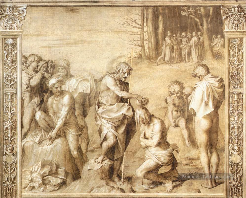 Baptême du peuple renaissance maniérisme Andrea del Sarto Peintures à l'huile